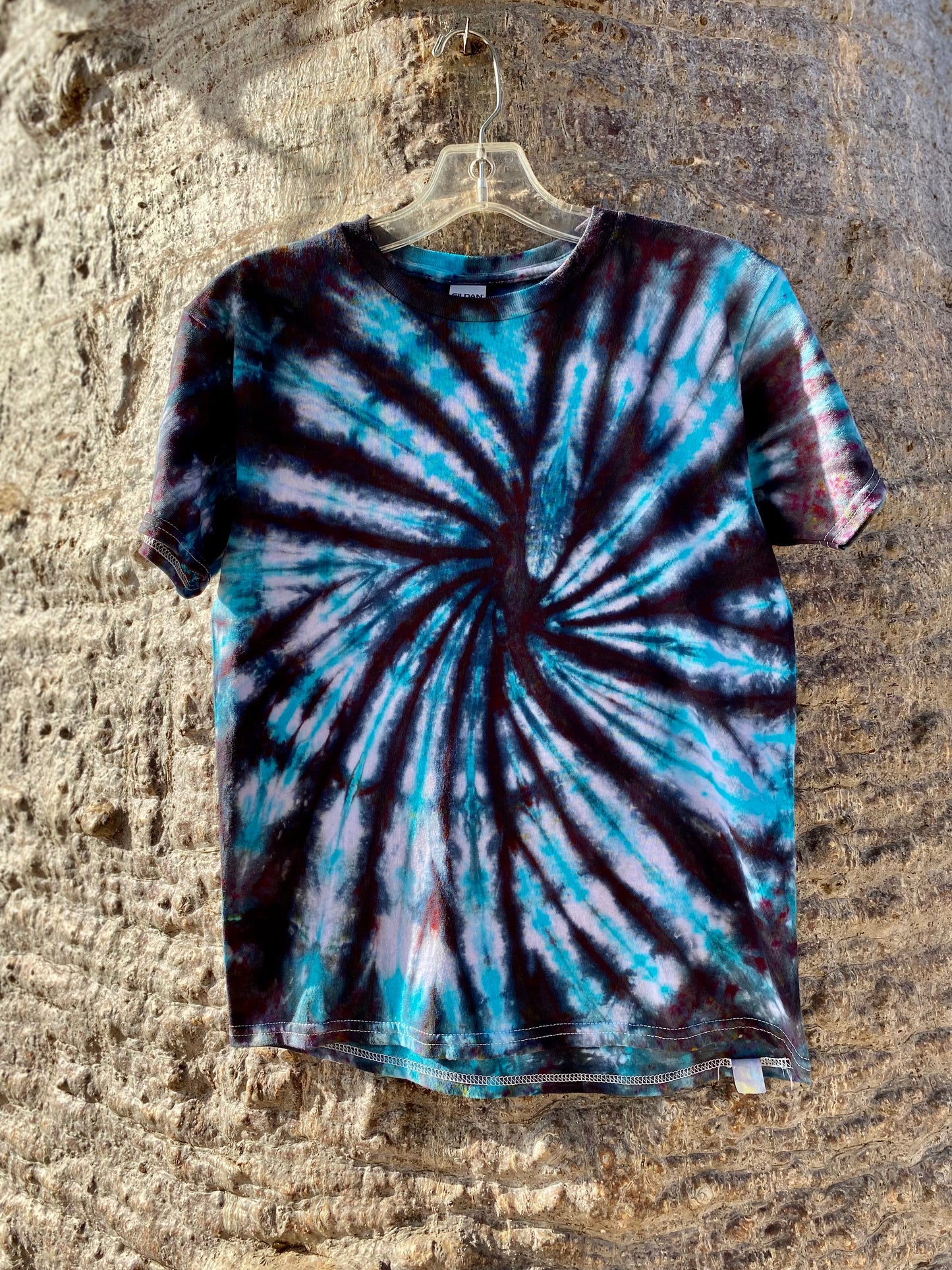 Teal & Black Spiral T-Shirt - Adults
