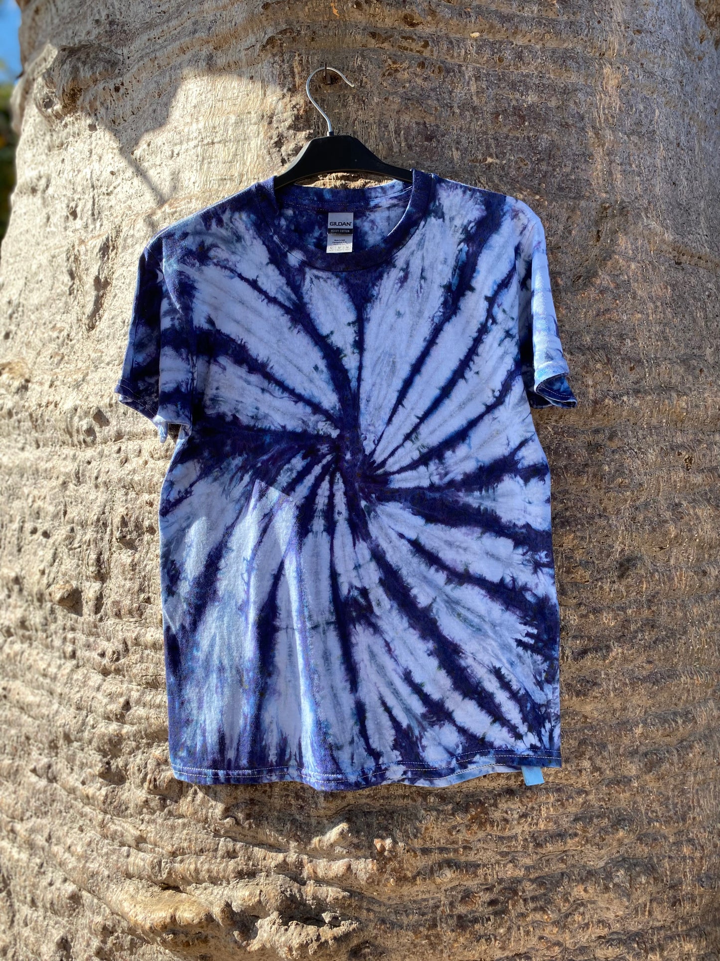 Wedgewood Blue and White Spiral T-Shirt - Adults