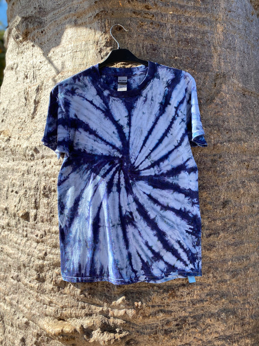 Wedgewood Blue and White Spiral T-Shirt - Adults